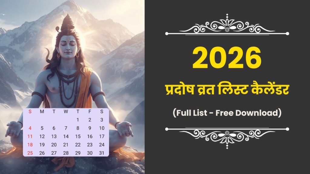 Pradosh Vrat 2026 List